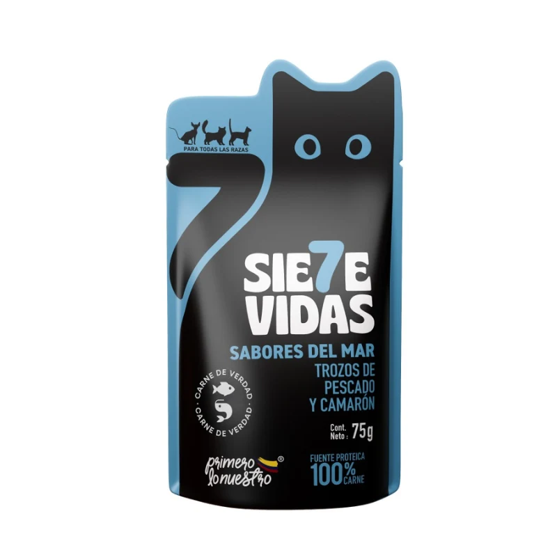 7 Vidas Trozos Pouch para Gatos Adultos