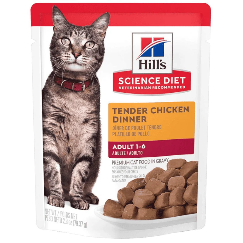 Alimento Húmedo para Gato Adulto Hills Science Diet Pouch Pollo