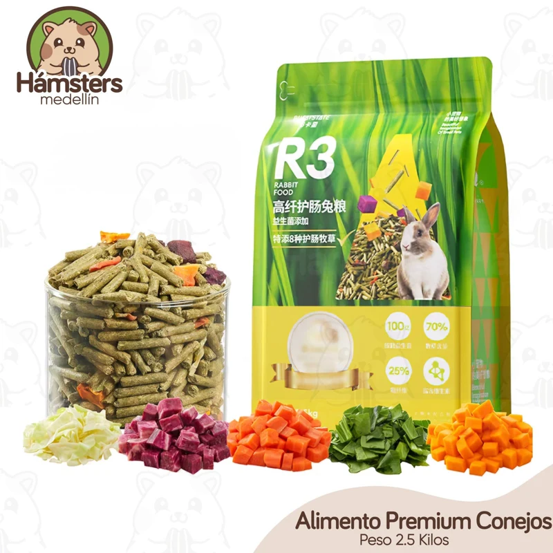 Alimento Premium Para Conejos, Cobayas y Chinchillas
