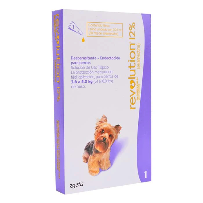 Antiparasitario Revolution Perro 12 0.25ml (2.6 a 5 Kg)
