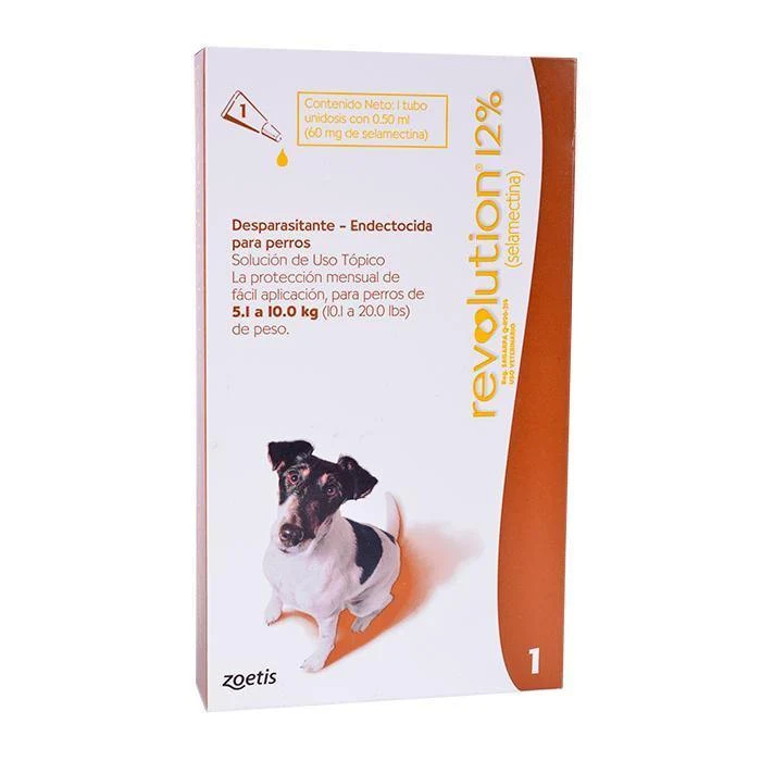 Antiparasitario Revolution Perro 12 0.50ml (5.1 a 10 Kg)