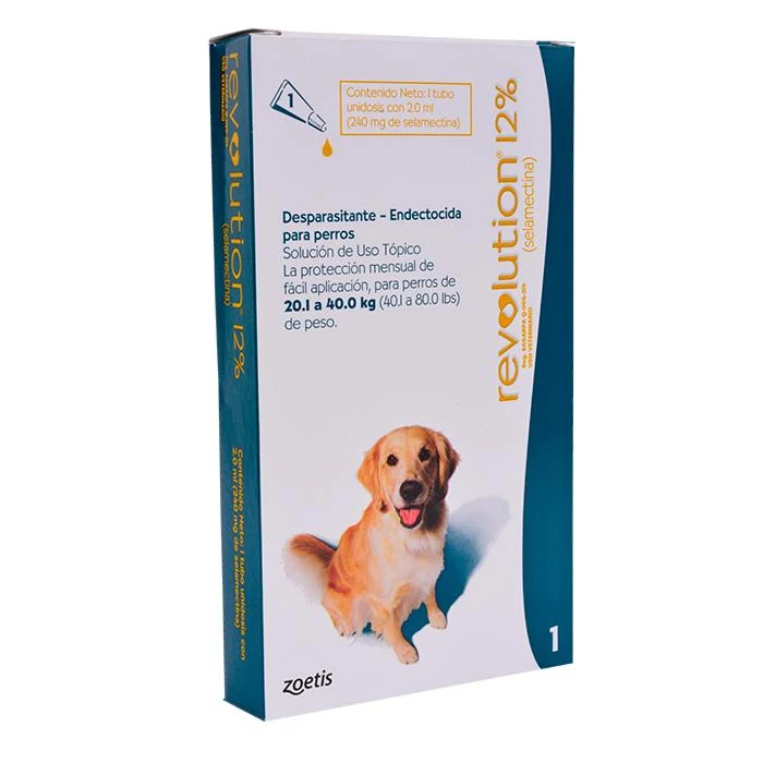 Antiparasitario Revolution Perro 12 2.00 ml (20.1 a 40 Kg)