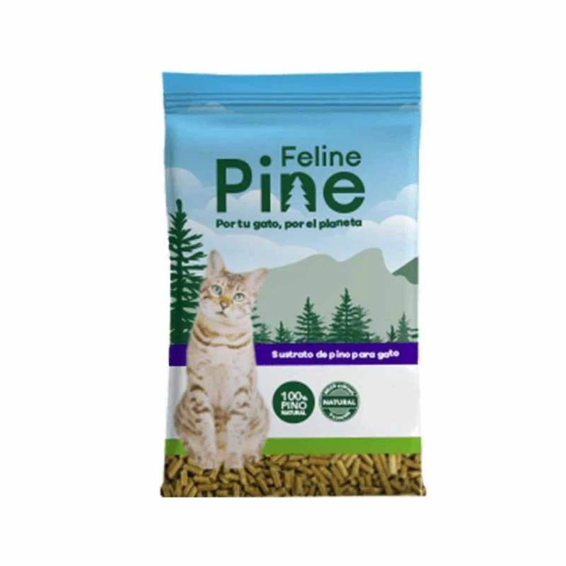 Arena Feline Pine - 100 Pino Natural, Ecológica y Sin Polvo