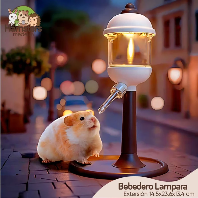 Bebedero Lampara 170ml hámster Animales Pequeños