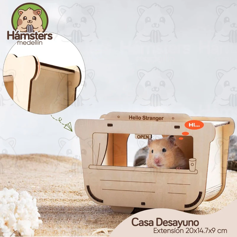 Casa Carro Desayuno Hamsters Roedores