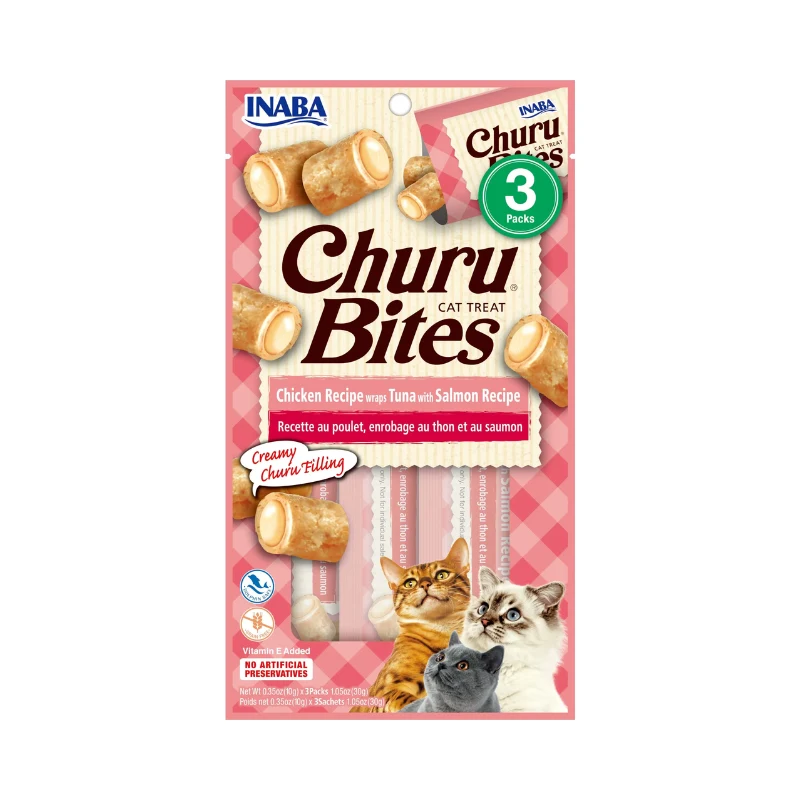 Churu Bites Cat Pollo Atun y Salmon 3 x 10 g