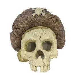 Decoracion Acuario Calabera Pirata 15X13X13
