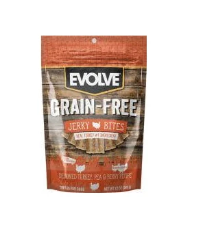 Evolve Dog Snack Grf Jerky Turkey 340Gr