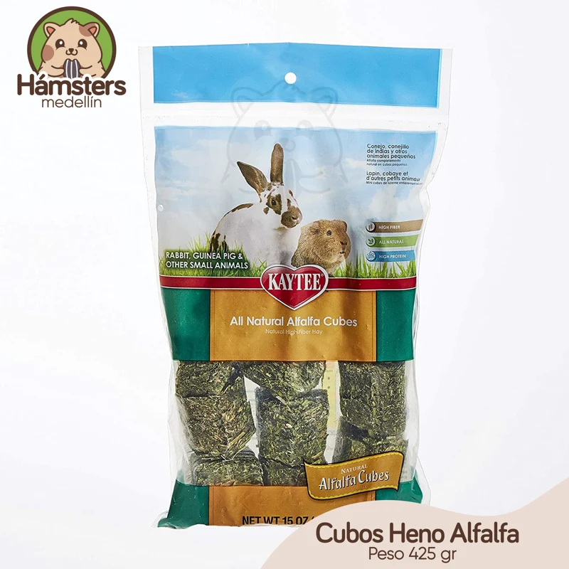Heno Alfalfa Cubos Para Conejos, Cobayas y Chinchillas