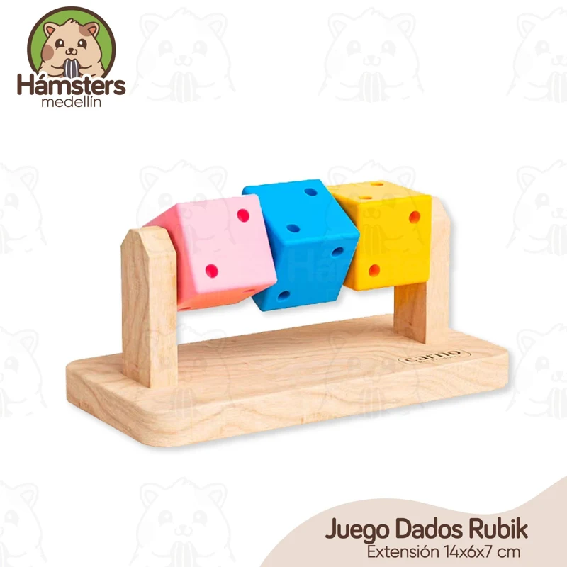 Juguete De Madera Dados Rubik Hamsters Conejos y Otros Mamíferos Pequeños