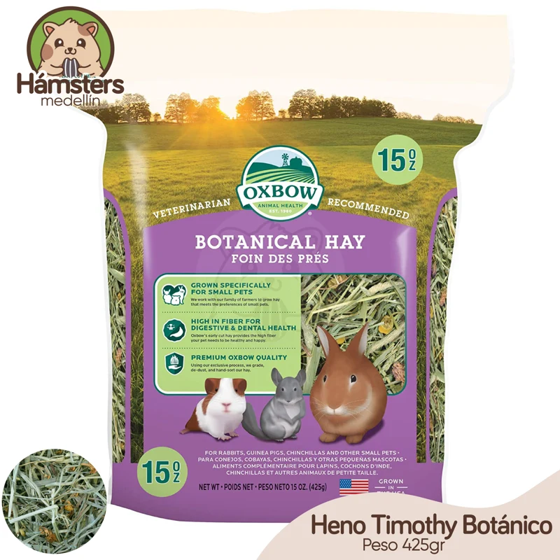 Oxbow Animal Heno natural para conejos, cobayas, chinchillas, Hámsters y jerbos
