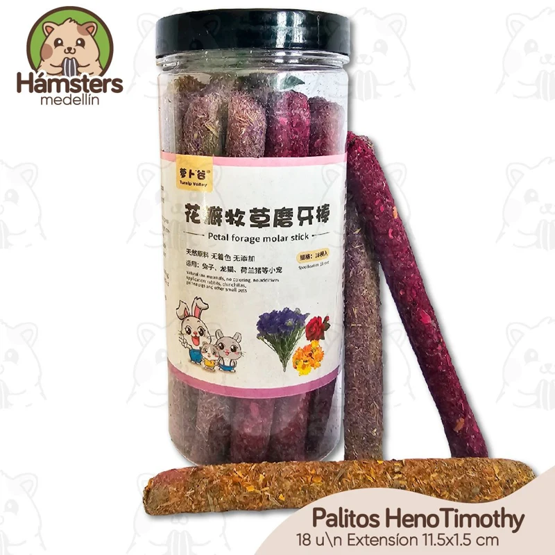 Palillos de Heno Timothy con Flores