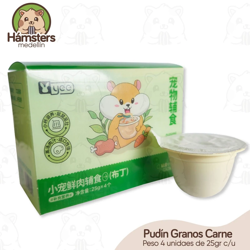 Pudín Granos Carne Para Pequeños Mamíferos