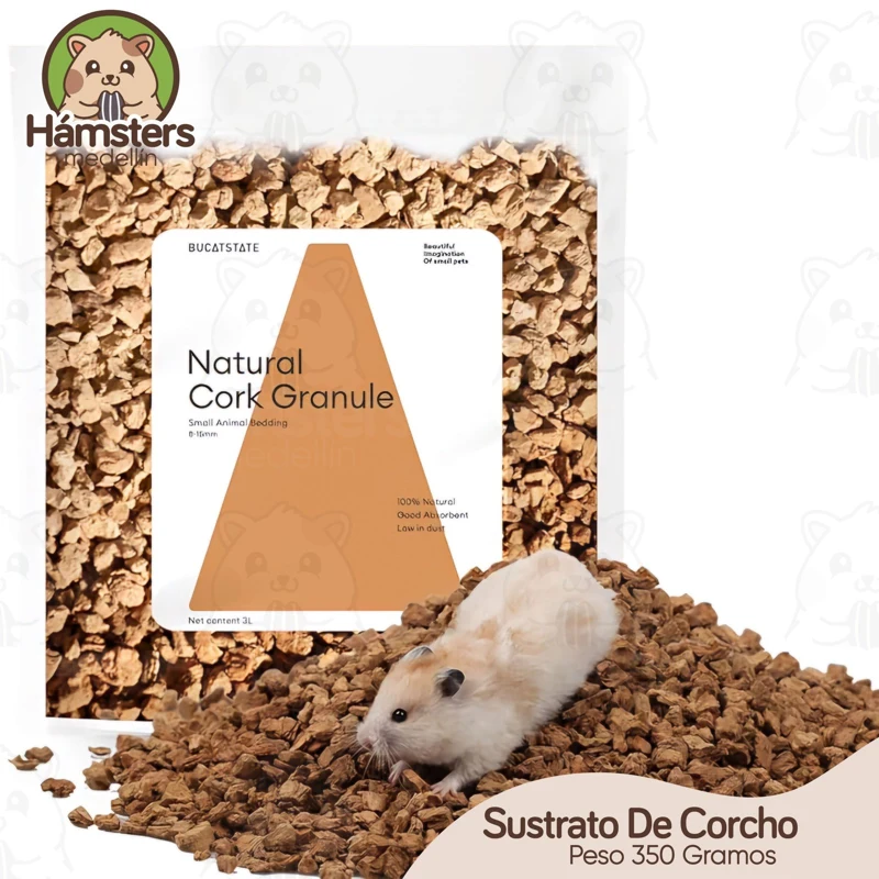 Sustrato De Corcho Hamsters Conejos Erizos y Reptiles