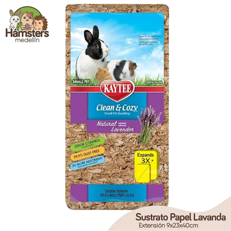Sustrato de papel Kaytee 24.6 Lavanda Litros
