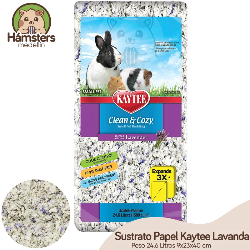 Sustrato de papel Kaytee 24.6 Litros Lavanda