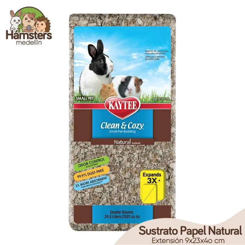 Sustrato de papel Kaytee 24.6 Natural Litros