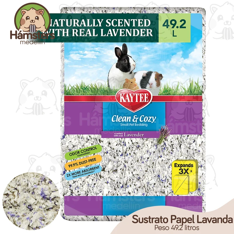 Sustrato de papel Kaytee 49.2 Litros Lavanda