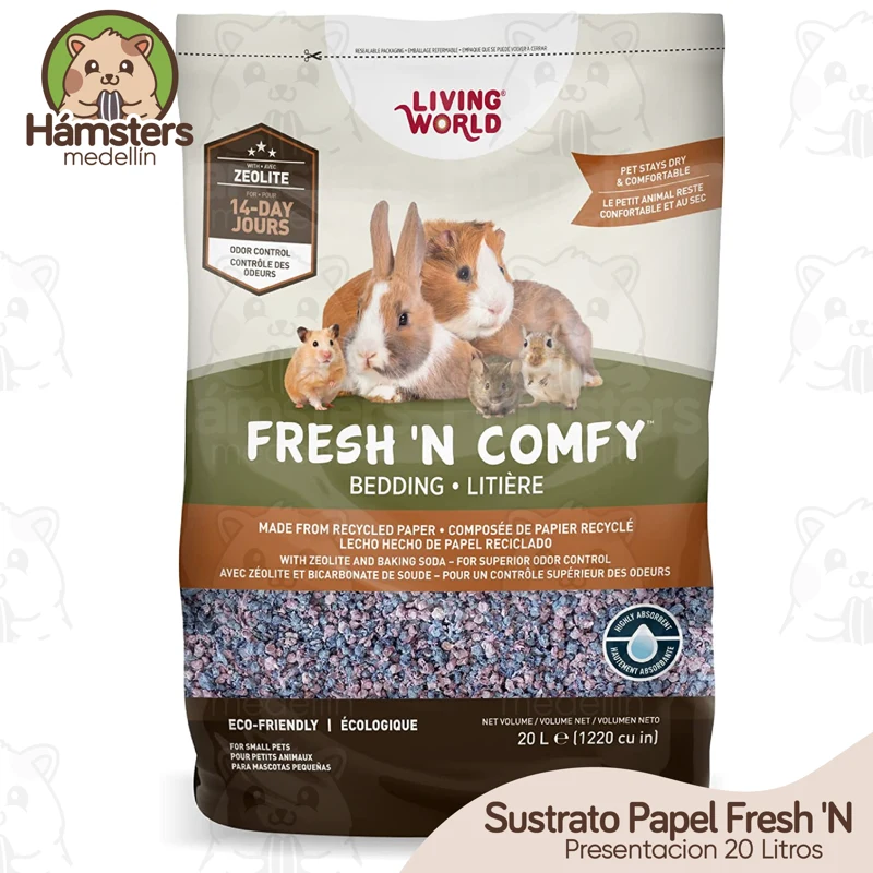 Sustrato Papel Living World Fresh N Comfy 20 Litros