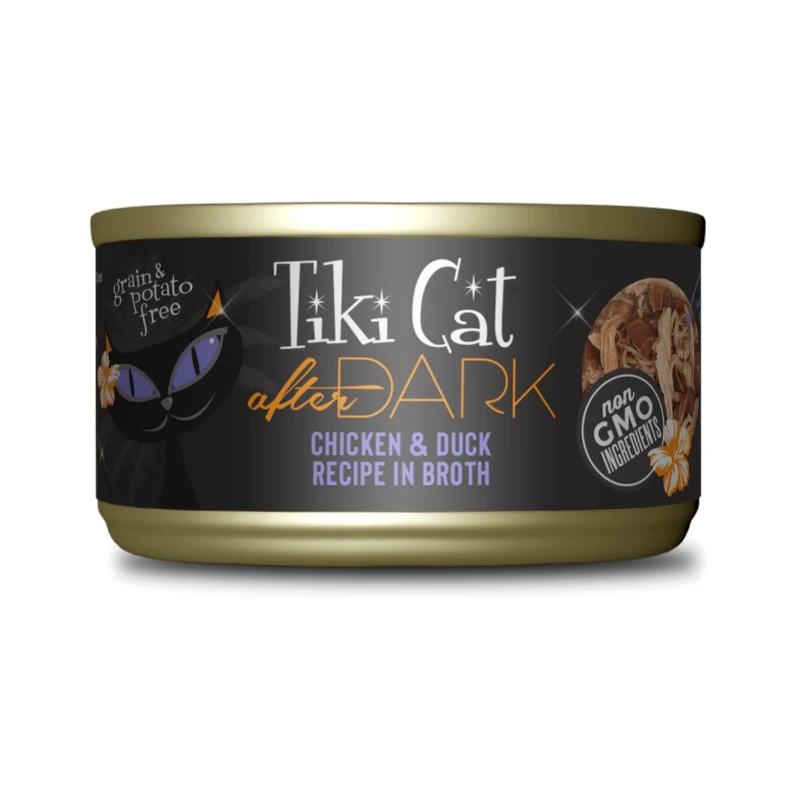 Tiki Cat After Dark de Pollo y Pato en Caldo para Gatos