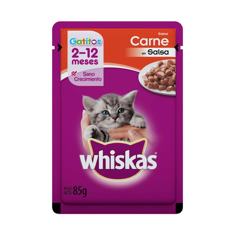 Whiskas Gatitos Pouch De Carne En Salsa