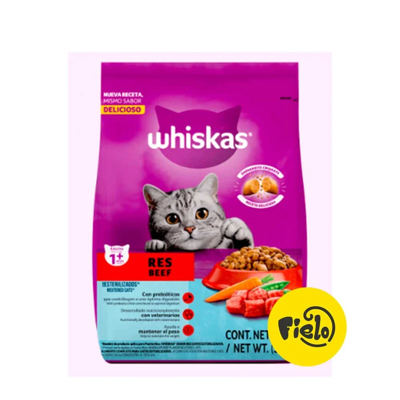 Whiskas Gatos Esterilizados Sabor a Res
